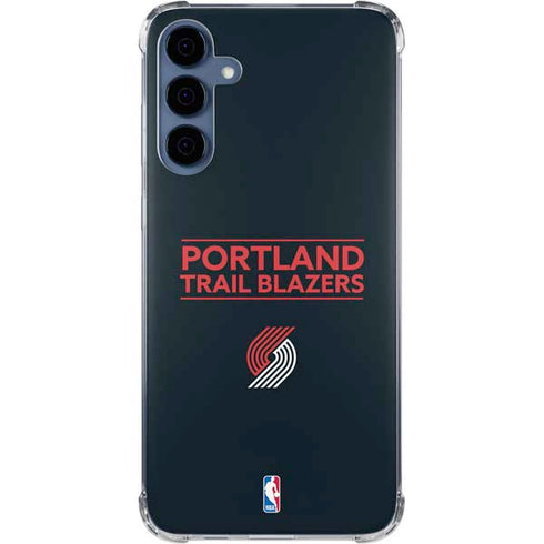 NBA Portland Trail Blazers Standard - Black Galaxy A35 5G Clear Case